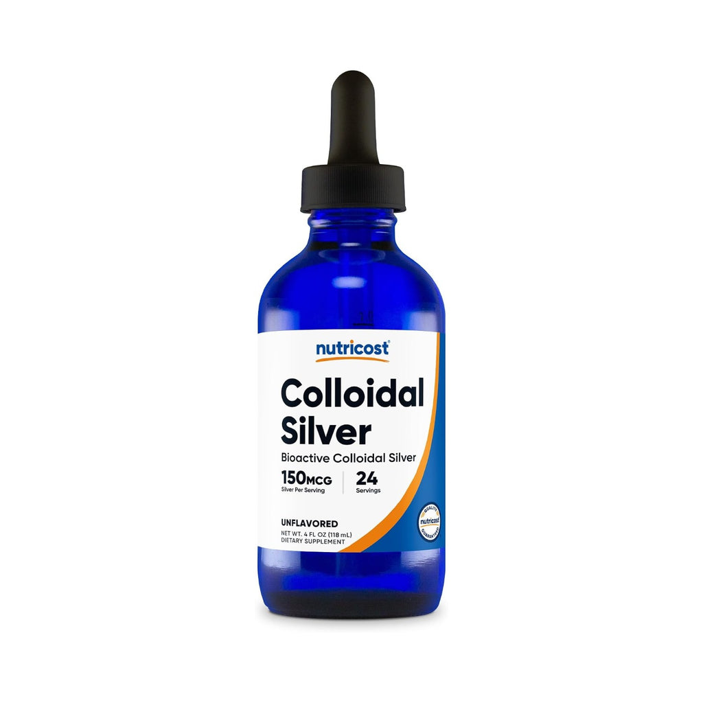 Nutricost Plata Coloidal 150 mcg 118 ml (4 oz) Gotas