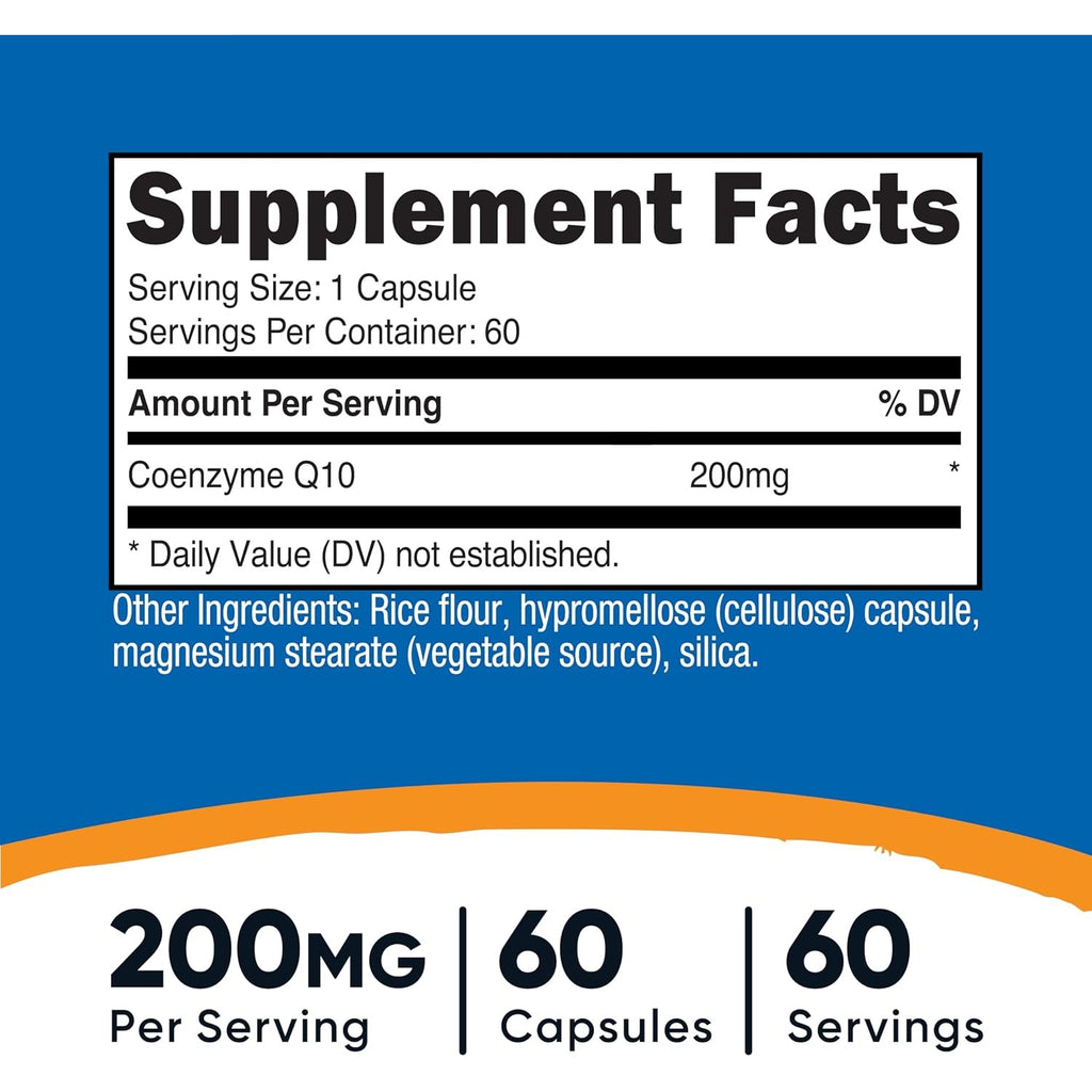 Nutricost CoQ10 200 mg 60 Cápsulas