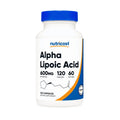 Nutricost Ácido Alfa Lipoico (600 mg) 120 Cápsulas, 60 Porciones | Cápsulas de Origen Vegetal, Sin OMG