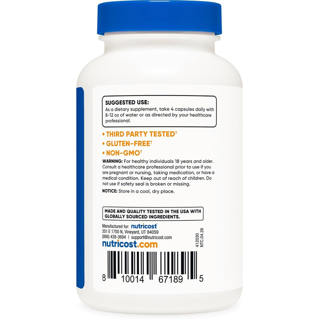 Nutricost Citrato de Magnesio 420 mg 120 Cápsulas Vegetales