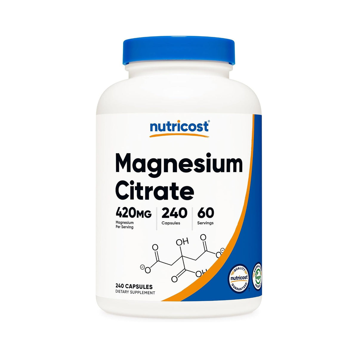 Nutricost Citrato de Magnesio 420 mg 240 Cápsulas
