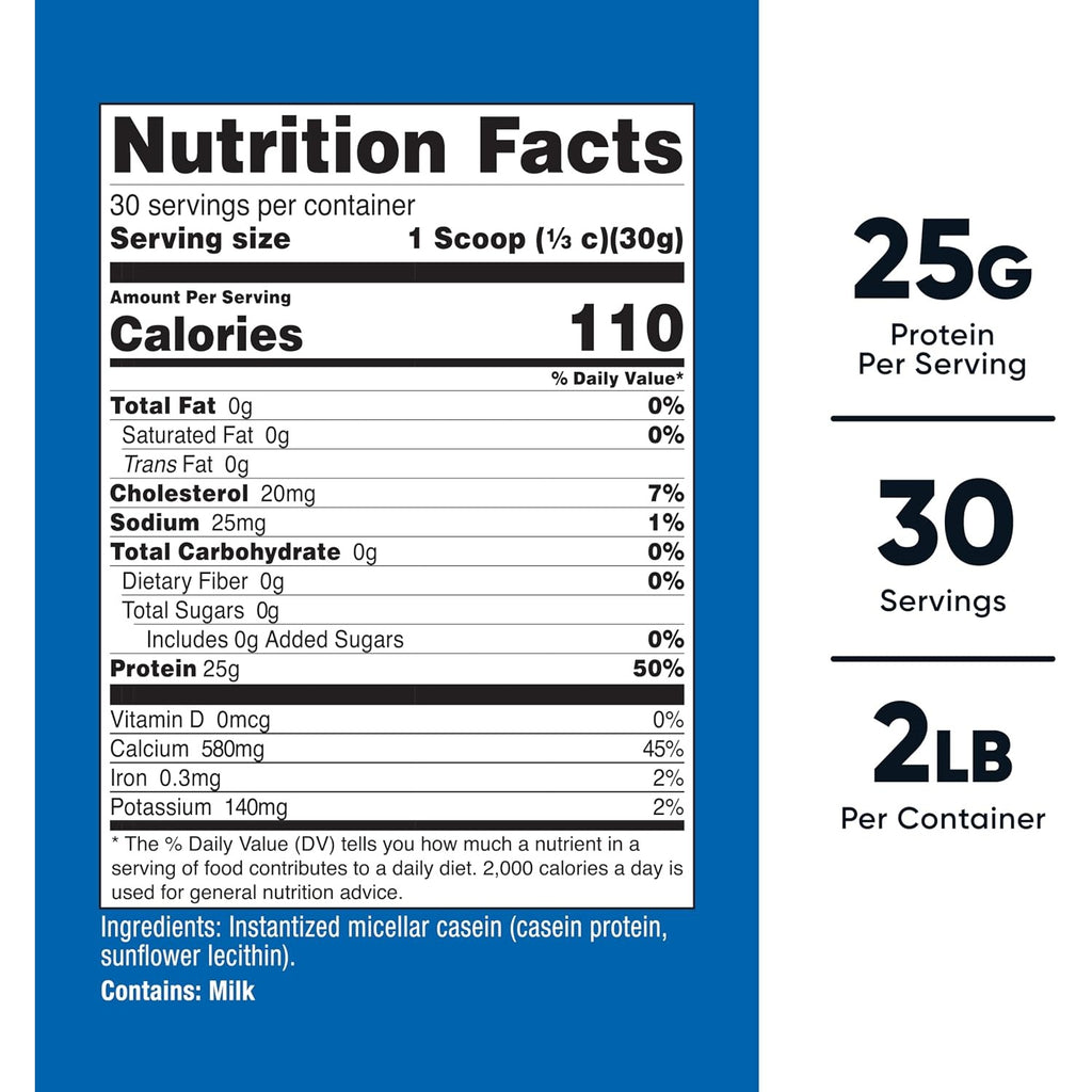 Nutricost Proteína de Caseína Micelar 30 Porciones Sin Sabor 2 lb