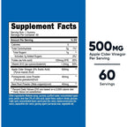 Nutricost Vinagre de Sidra de Manzana 500 mg 60 Gomitas Manzana