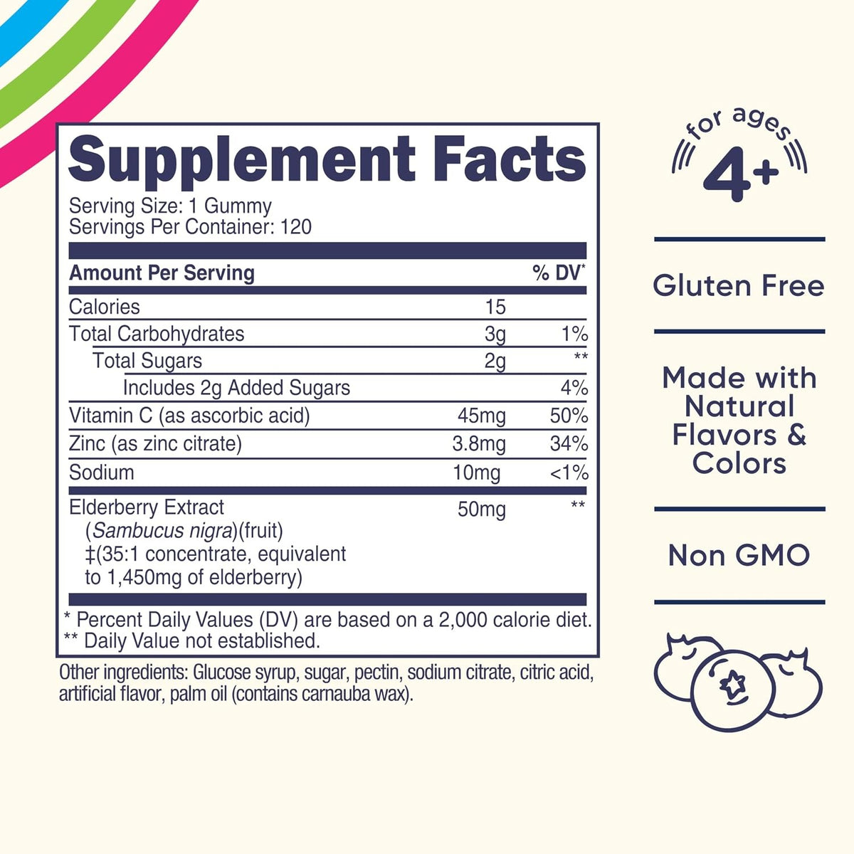 Nutricost Kids Saúco 50 mg con Zinc y Vitamina C 120 Gomitas
