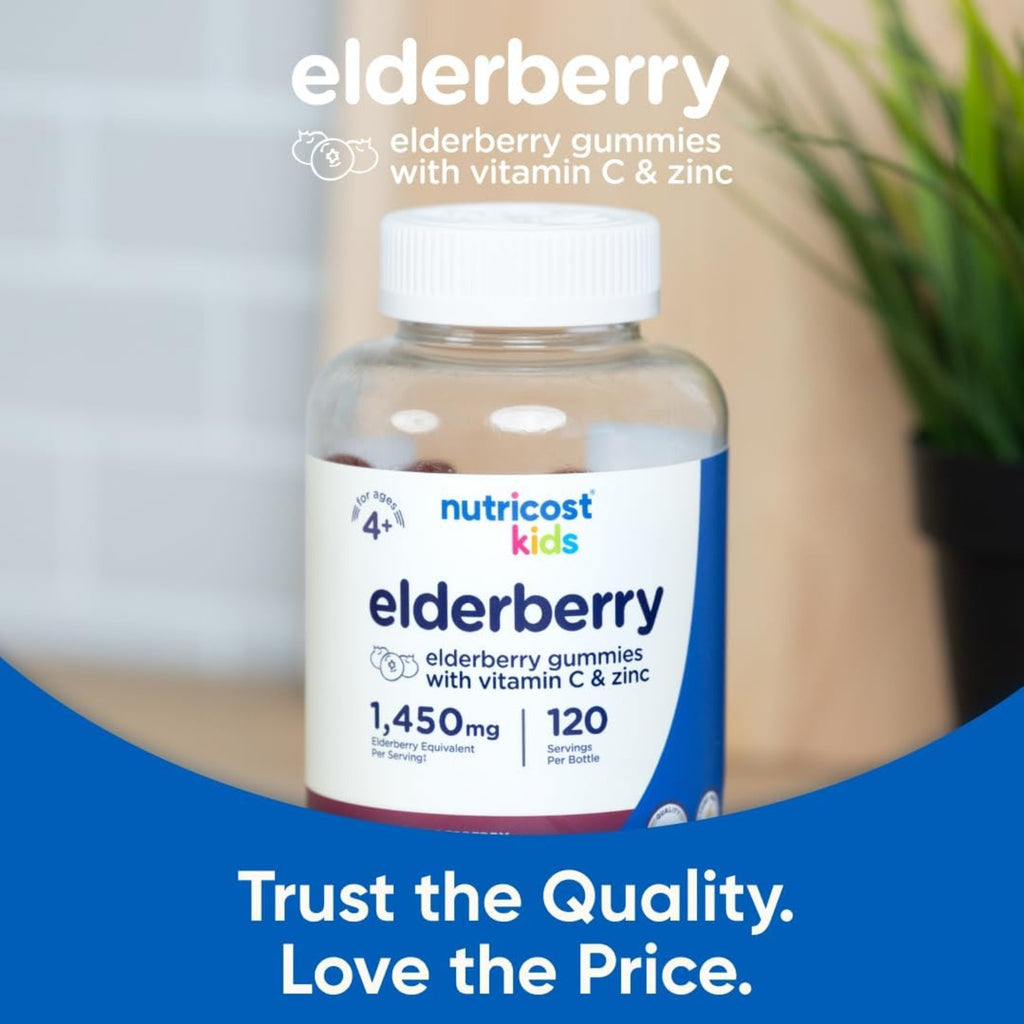 Nutricost Kids Saúco 50 mg con Zinc y Vitamina C 120 Gomitas