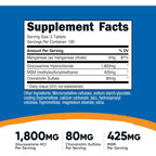 Nutricost Glucosamina 1800 mg con Condroitina y MSM 240 Tabletas