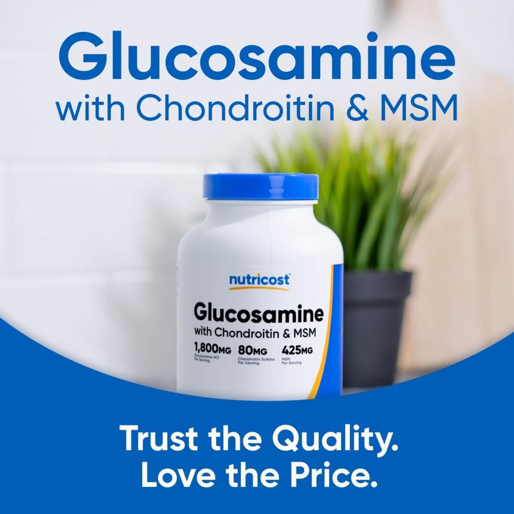 Nutricost Glucosamina 1800 mg con Condroitina y MSM 240 Tabletas