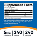 Nutricost Melatonina 5 mg 240 Tabletas