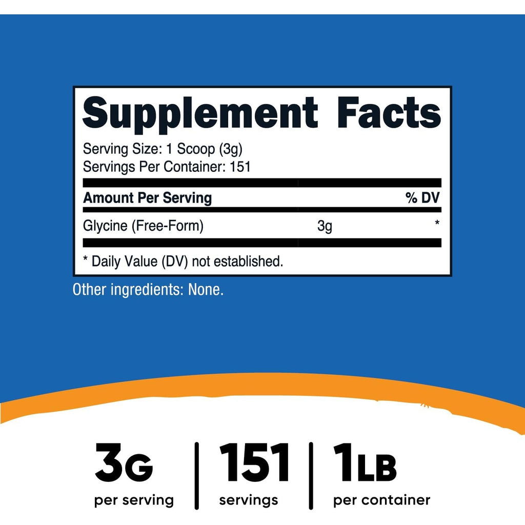 Nutricost Glicina en Polvo 454 g
