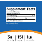Nutricost Glicina en Polvo 454 g