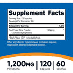 Nutricost Arroz de Levadura Roja 1200 mg 120 Cápsulas