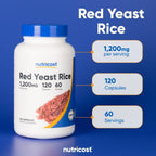 Nutricost Arroz de Levadura Roja 1200 mg 120 Cápsulas