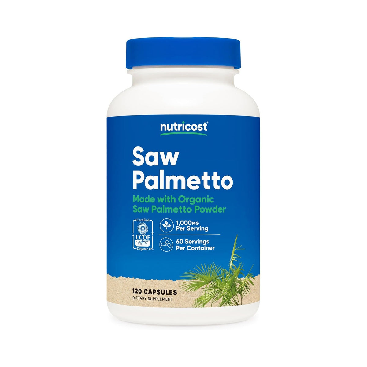 Nutricost Saw Palmetto Orgánico 1000 mg 120 Cápsulas Vegetales