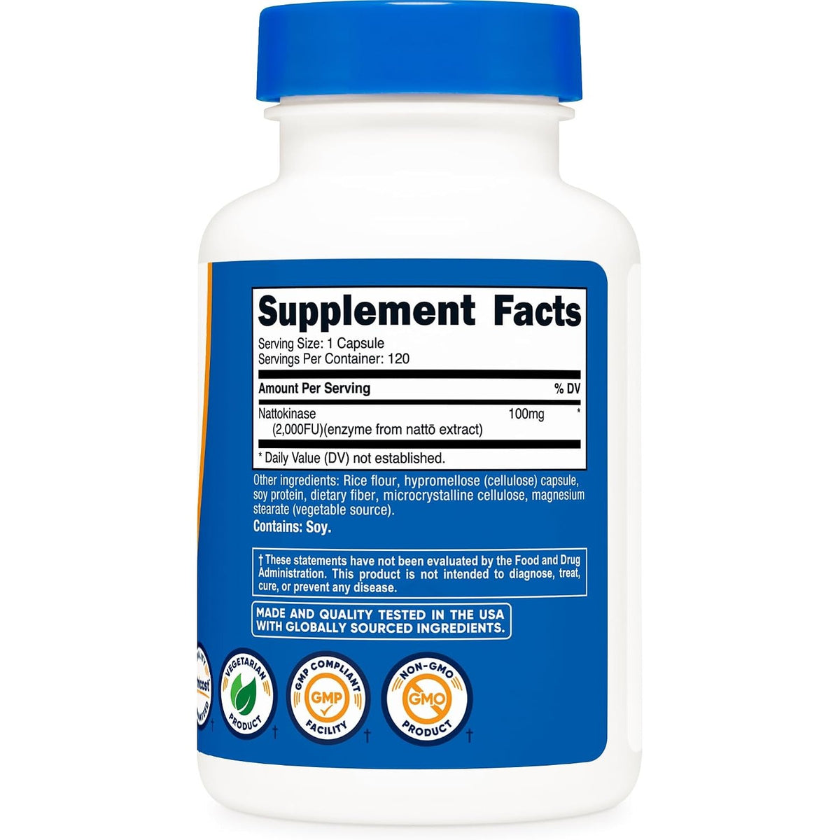 Nutricost Nattokinasa 2000 FU 120 Cápsulas