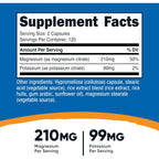 Nutricost Potasio y Magnesio 99 mg / 210 mg 240 Cápsulas