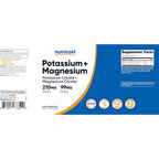Nutricost Potasio y Magnesio 99 mg / 210 mg 240 Cápsulas