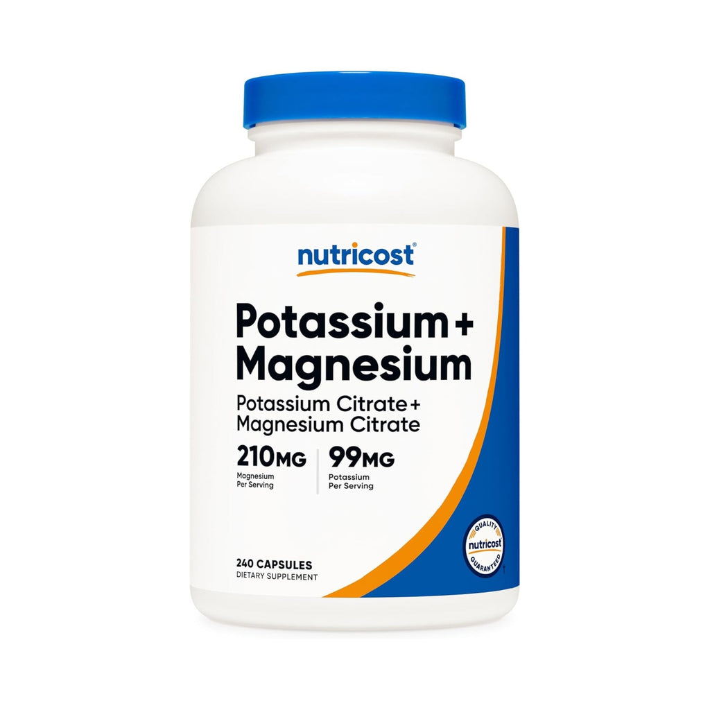 Nutricost Potasio y Magnesio 99 mg / 210 mg 240 Cápsulas