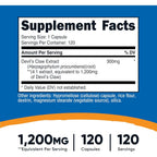 Nutricost Garra del Diablo Extracto 4:1 300 mg 120 Cápsulas