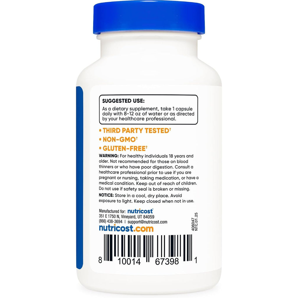 Nutricost Serrapeptasa 40,000 SPU 120 Cápsulas