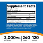 Nutricost MSM 2000 mg 240 Tabletas