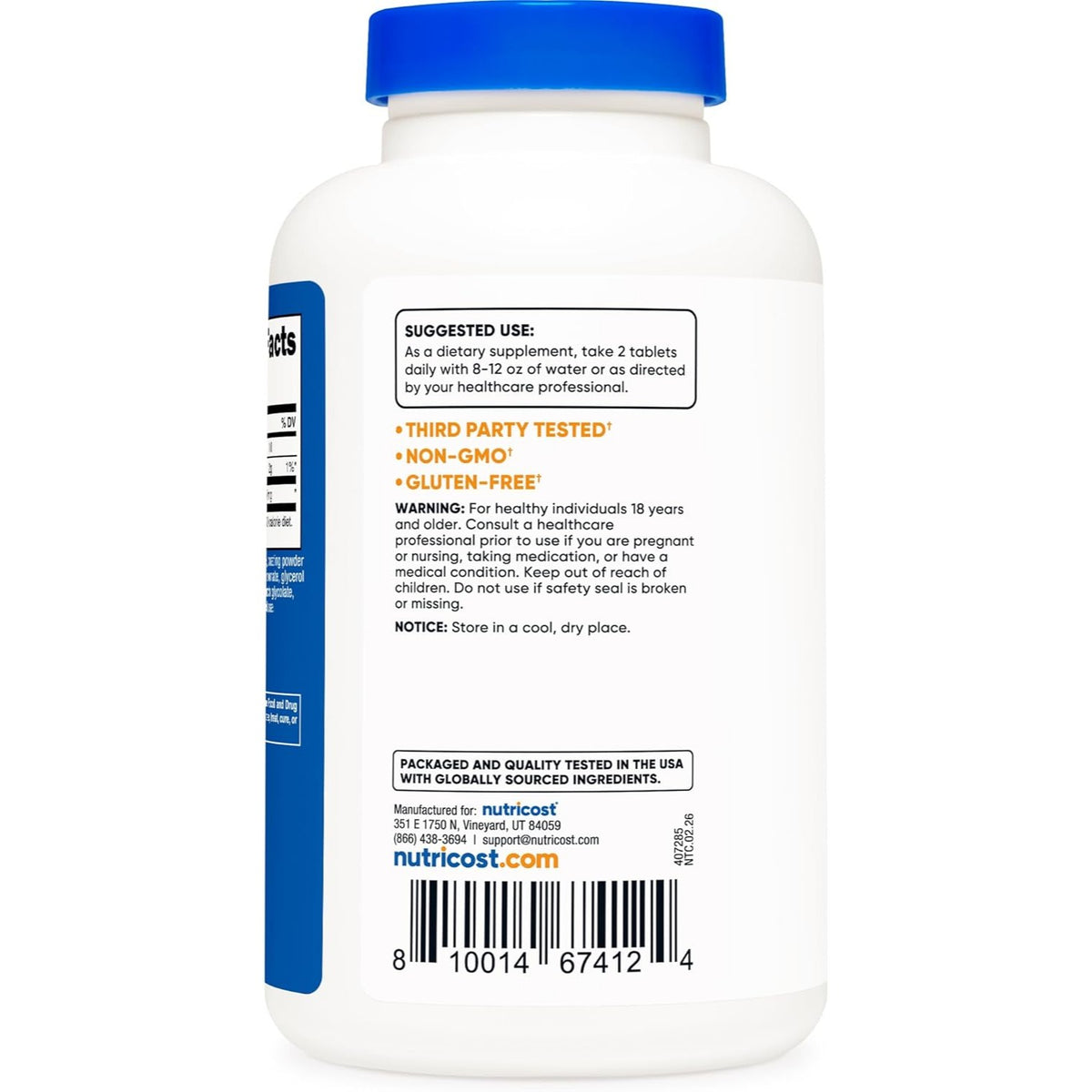 Nutricost MSM 2000 mg 240 Tabletas