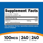 Nutricost Selenio 100 mcg 240 Cápsulas