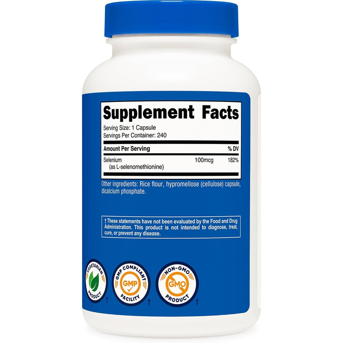 Nutricost Selenio 100 mcg 240 Cápsulas