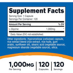 Nutricost L-Glicina 1000 mg 120 Cápsulas Vegetales
