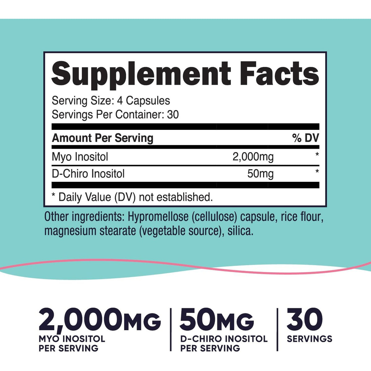 Nutricost Mio-inositol y D-chiro-inositol Equilibrio Hormonal, Salud Reproductiva y Metabólica 120 Cápsulas