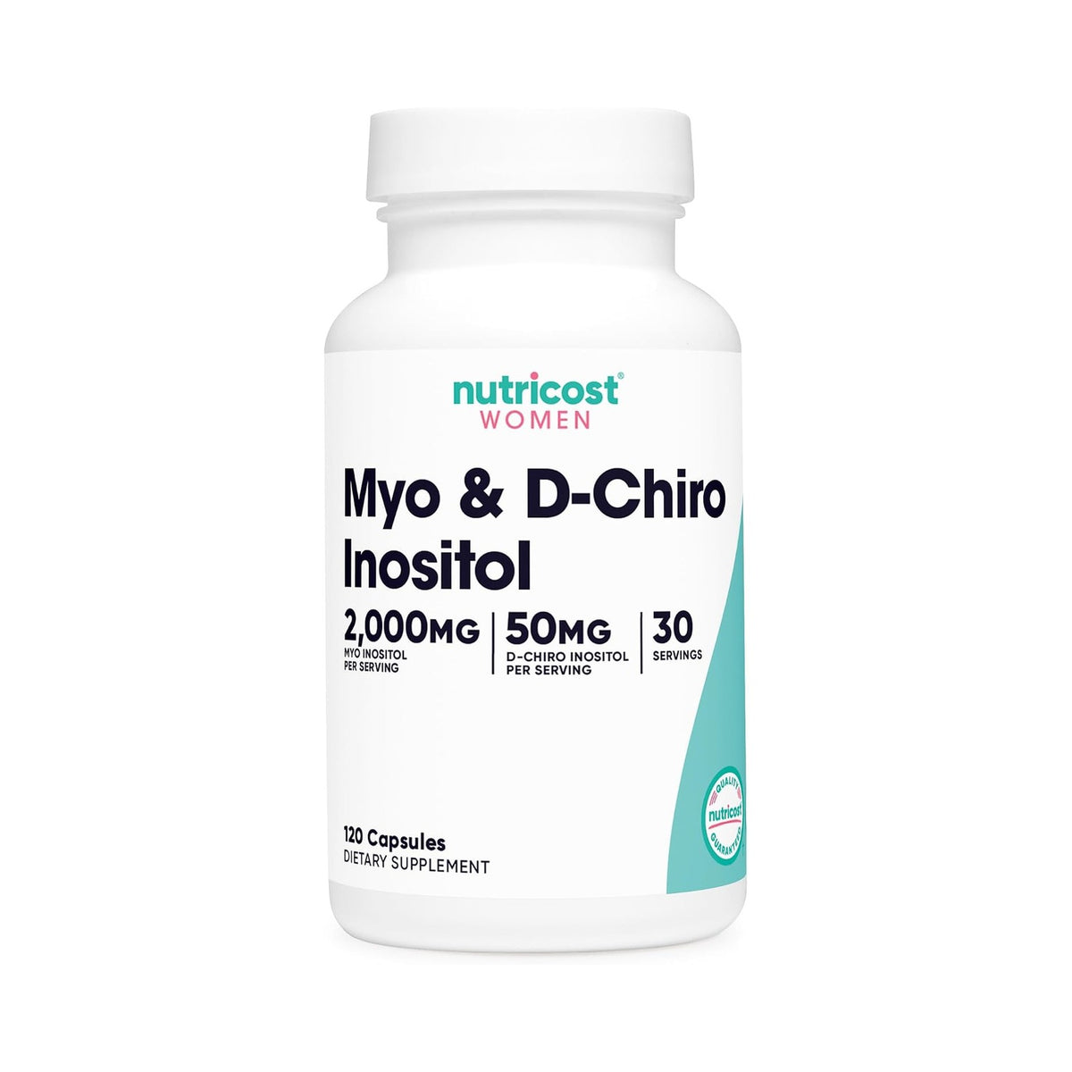 Nutricost Mio-inositol y D-chiro-inositol Equilibrio Hormonal, Salud Reproductiva y Metabólica 120 Cápsulas