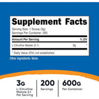 Nutricost Malato de L-Citrulina 2:1 en Polvo 600 g