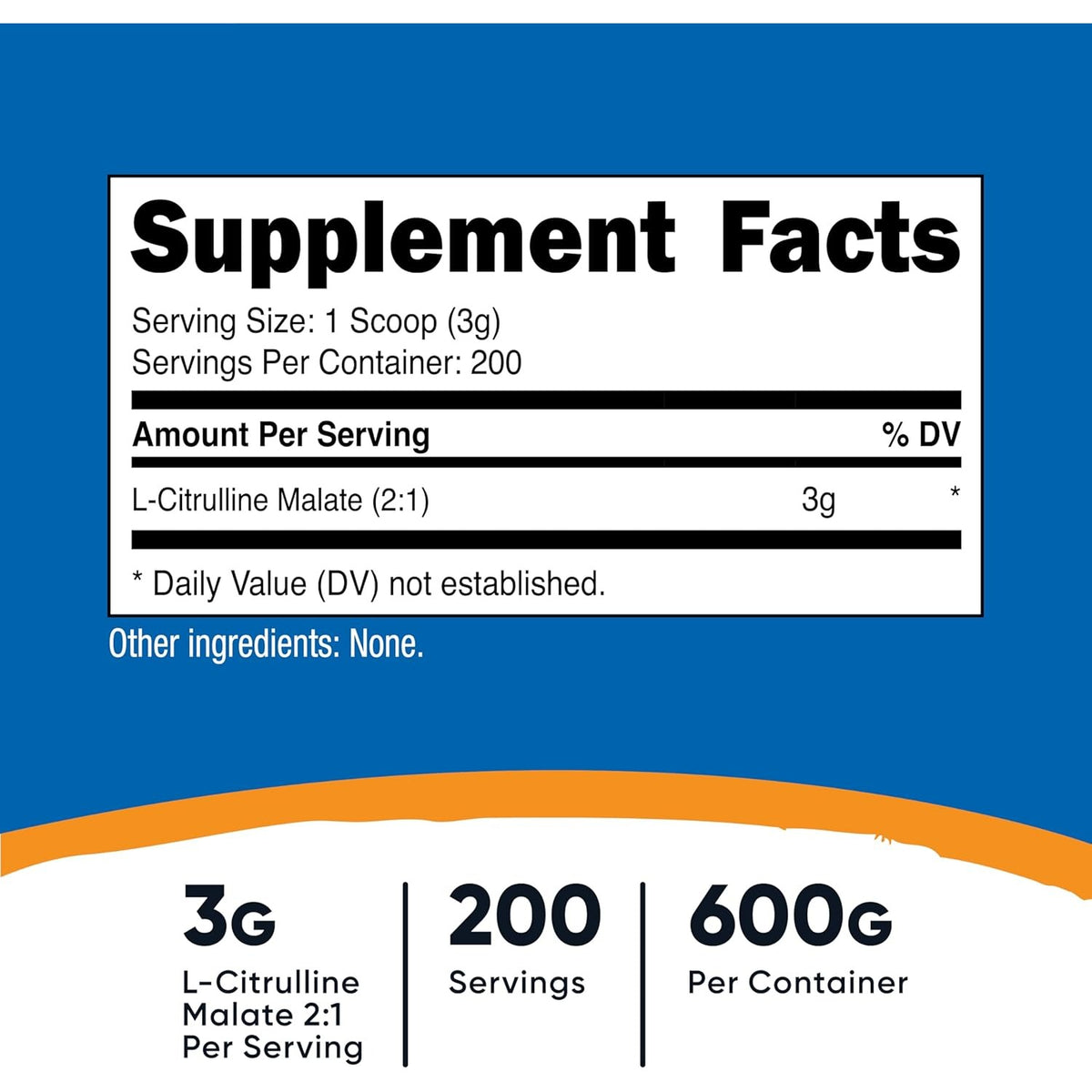 Nutricost Malato de L-Citrulina 2:1 en Polvo 600 g
