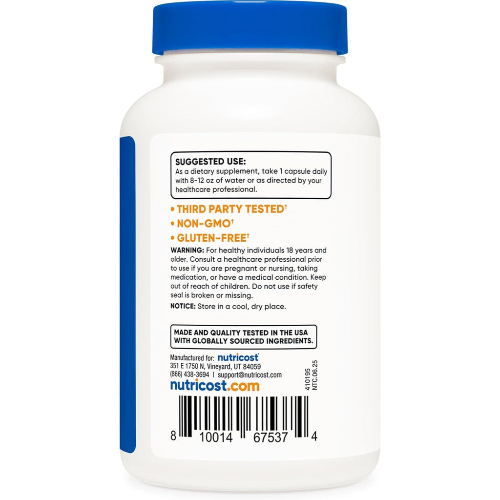 Nutricost Cardo Mariano 250 mg 240 Cápsulas Vegetales
