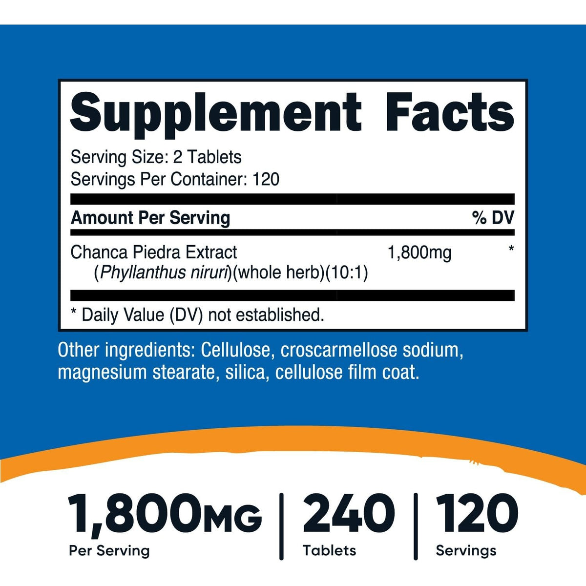Nutricost Chanca Piedra 1800 mg 240 Tabletas