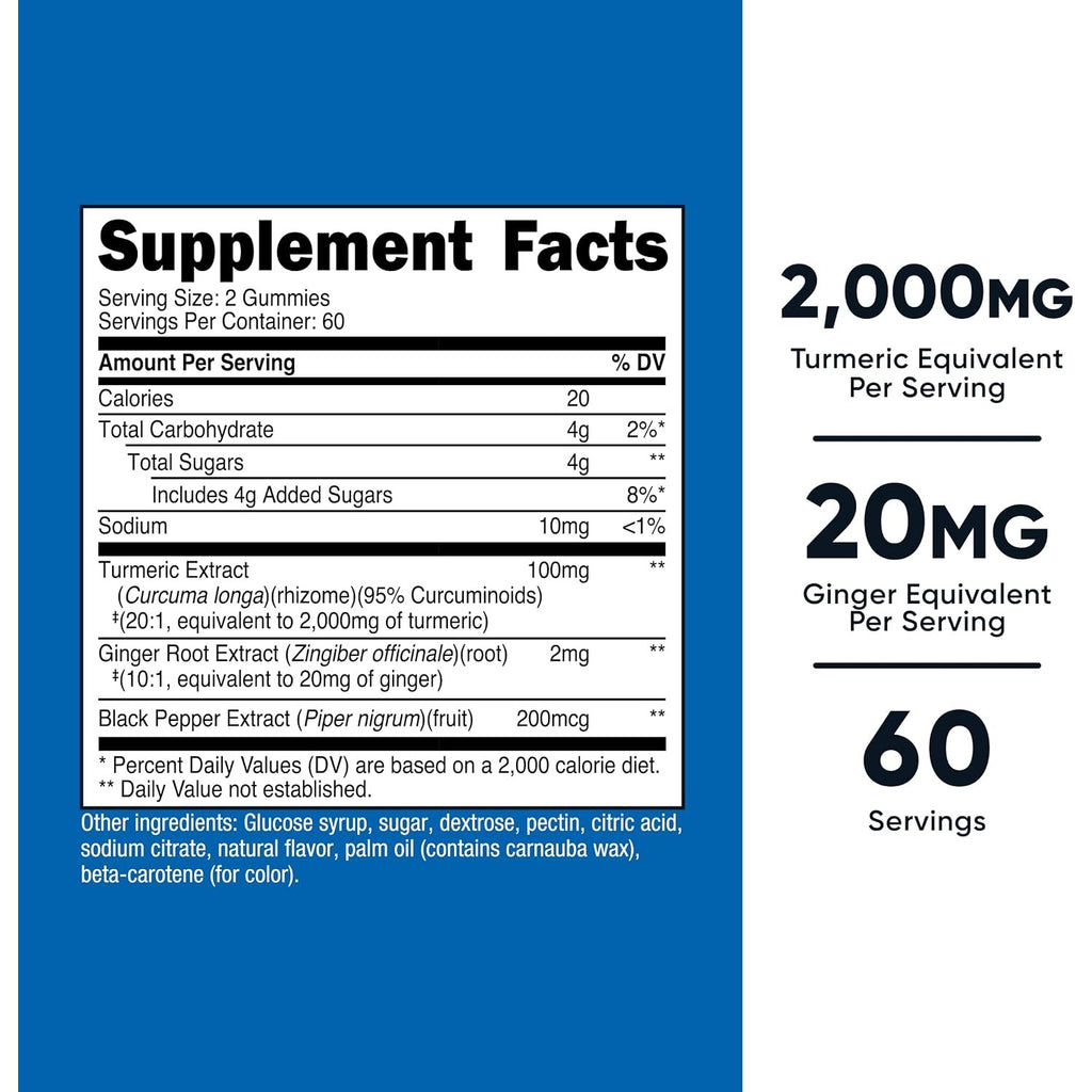 Nutricost Cúrcuma 2000 mg 120 Gomitas