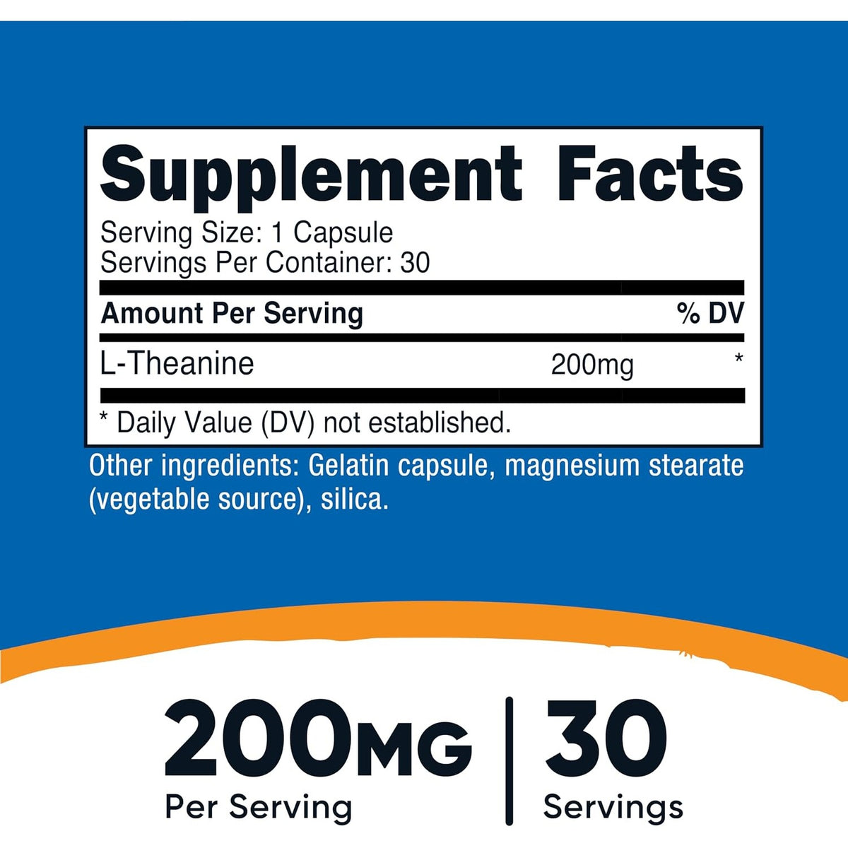 Nutricost L-Teanina 200 mg 30 Cápsulas