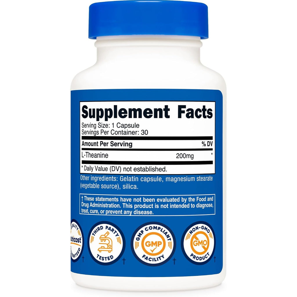 Nutricost L-Teanina 200 mg 30 Cápsulas