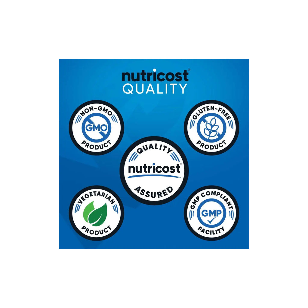 Nutricost EAA Cápsulas - 1200 mg de Aminoácidos Esenciales por Porcion - 240 Cápsulas - 120 Ser -Sin OMG - Sin gluten - Veganas