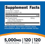 Nutricost Propóleo de Abeja 500 mg 120 Cápsulas Vegetales