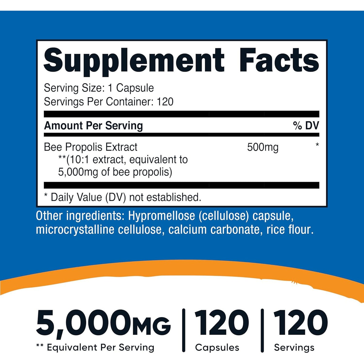 Nutricost Propóleo de Abeja 500 mg 120 Cápsulas Vegetales