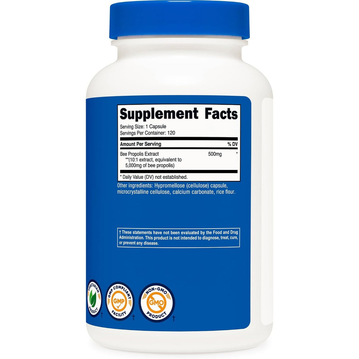 Nutricost Propóleo de Abeja 500 mg 120 Cápsulas Vegetales