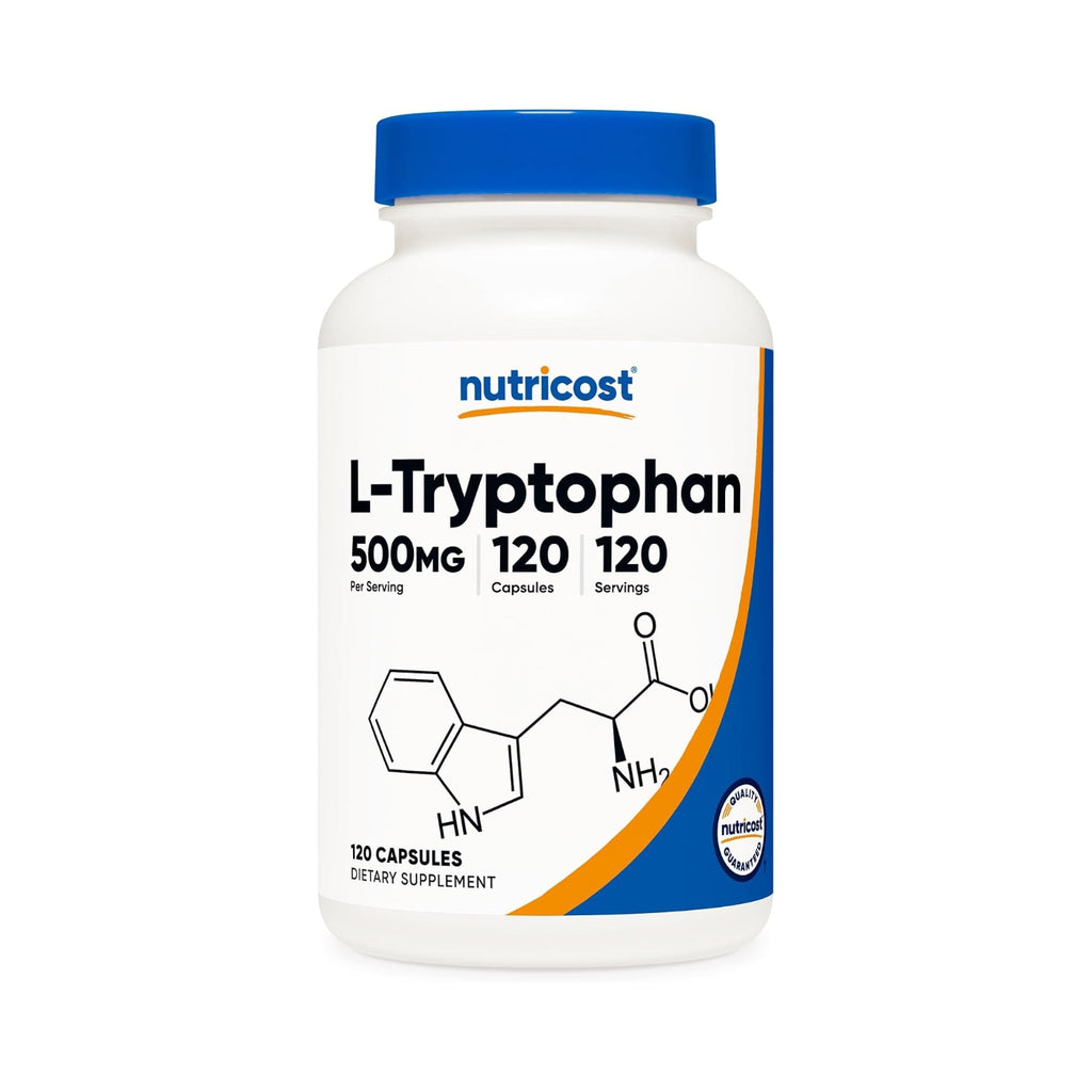 Nutricost L-Triptófano con BioPerine 500 mg 120 Cápsulas