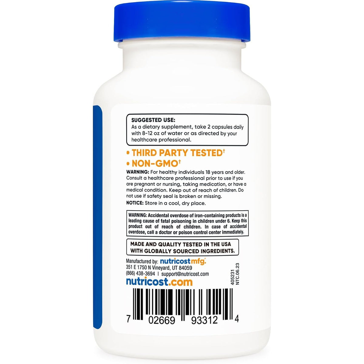 Nutricost Multivitamínico con Probióticos 120 Cápsulas Vegetales