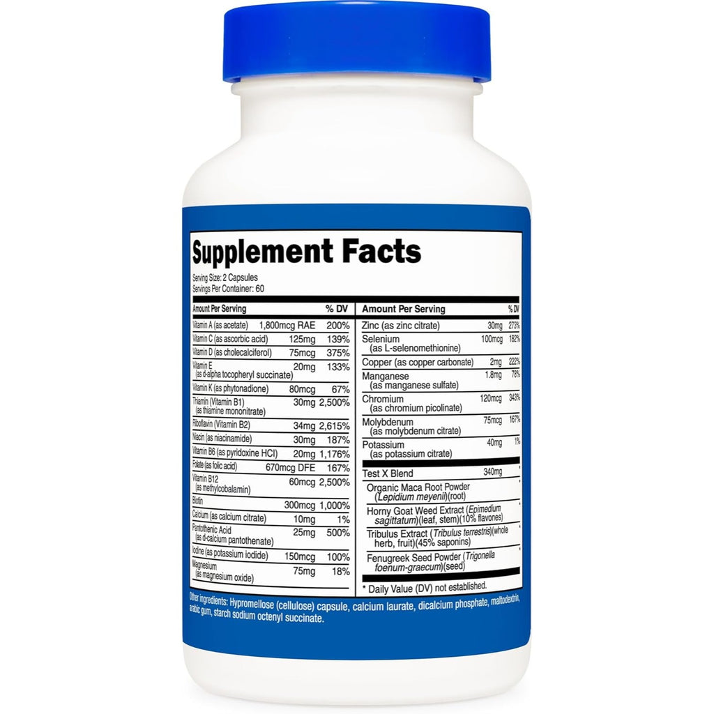 Nutricost Multivitamínico para Hombre 120 Cápsulas Vegetales