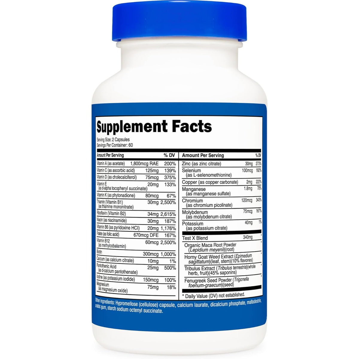 Nutricost Multivitamínico para Hombre 120 Cápsulas Vegetales