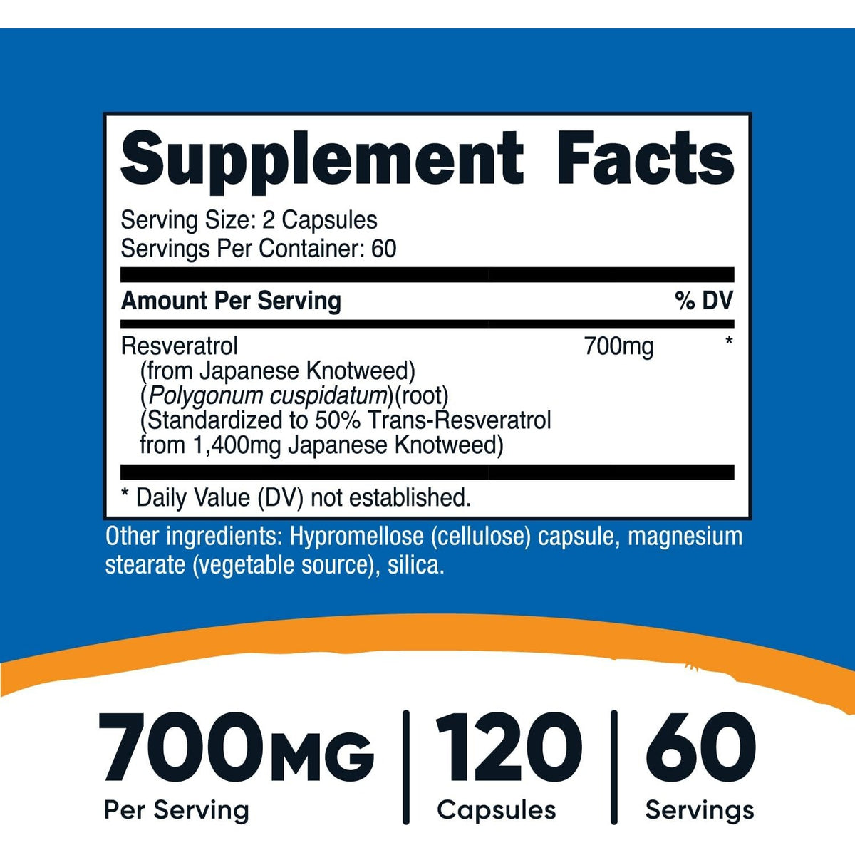 Nutricost Resveratrol Antioxidante 700 Mg 120 Cápsulas