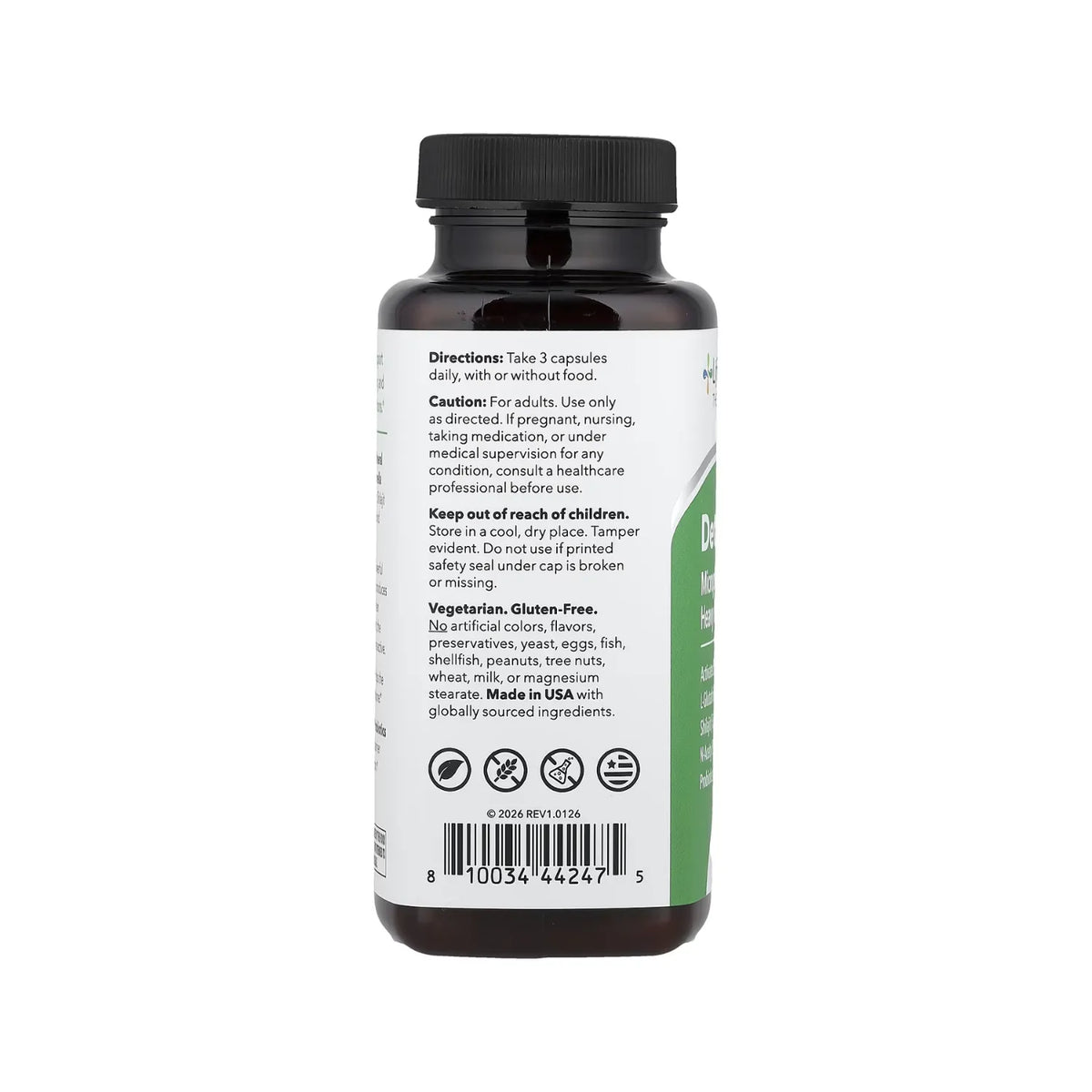 LifeSeasons, Detox-R™. Desintoxicación De Microplásticos, Toxinas Y Metales Pesados, 90 Cápsulas Vegetales