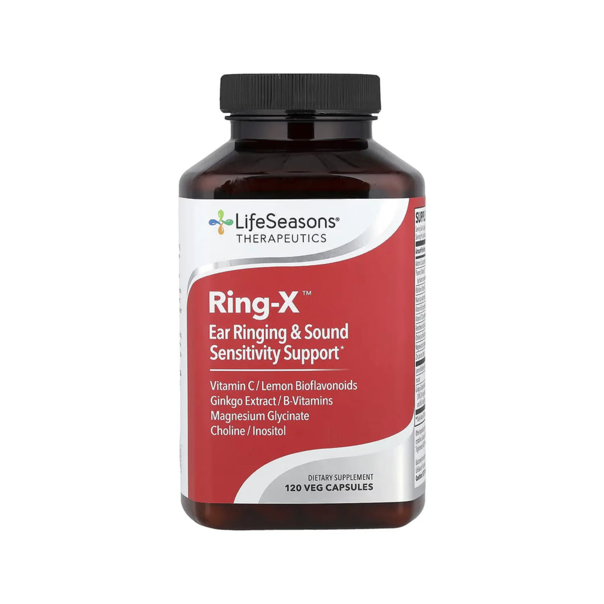 LifeSeasons, Ring-x™, Apoyo Para El Zumbido En Los Oídos Y La Sensibilidad Al Sonido, 120 Cápsulas Vegetales