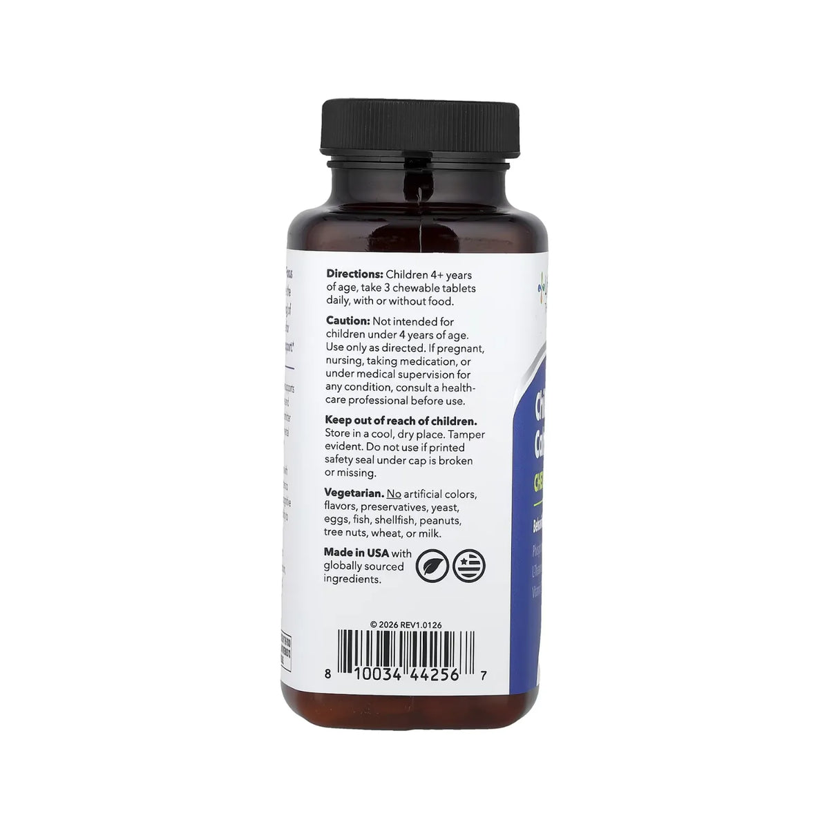 LifeSeasons, Calma + Concentración, Para Niños (Apoya La Función Cognitiva Saludable), Frambuesa Azul, 90 Tabeltas Masticables