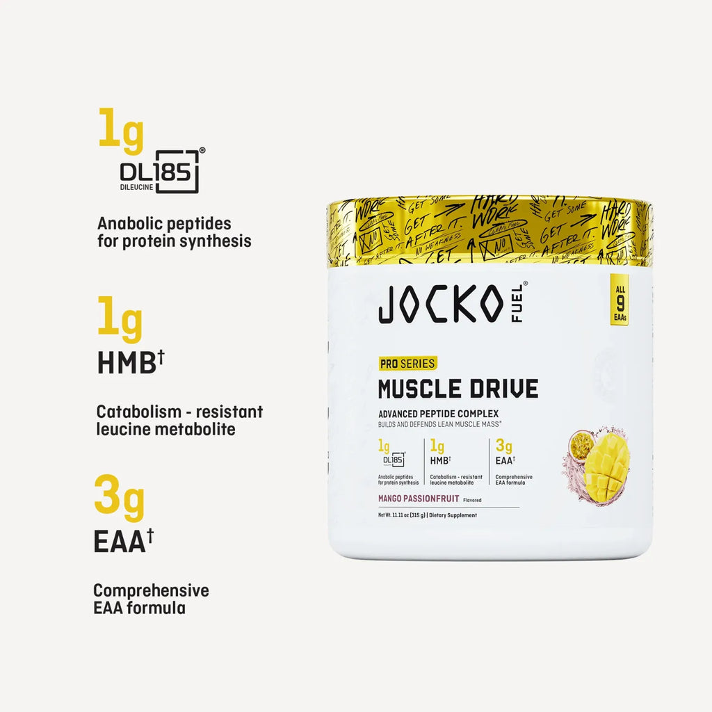 Jocko Fuel Pro Series Muscle Drive Suplemento en Polvo para Soporte Muscular, 30 Porciones